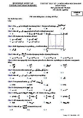 Đề thi thử học kì 1 khối 12 môn Toán - Mã đề thi 132